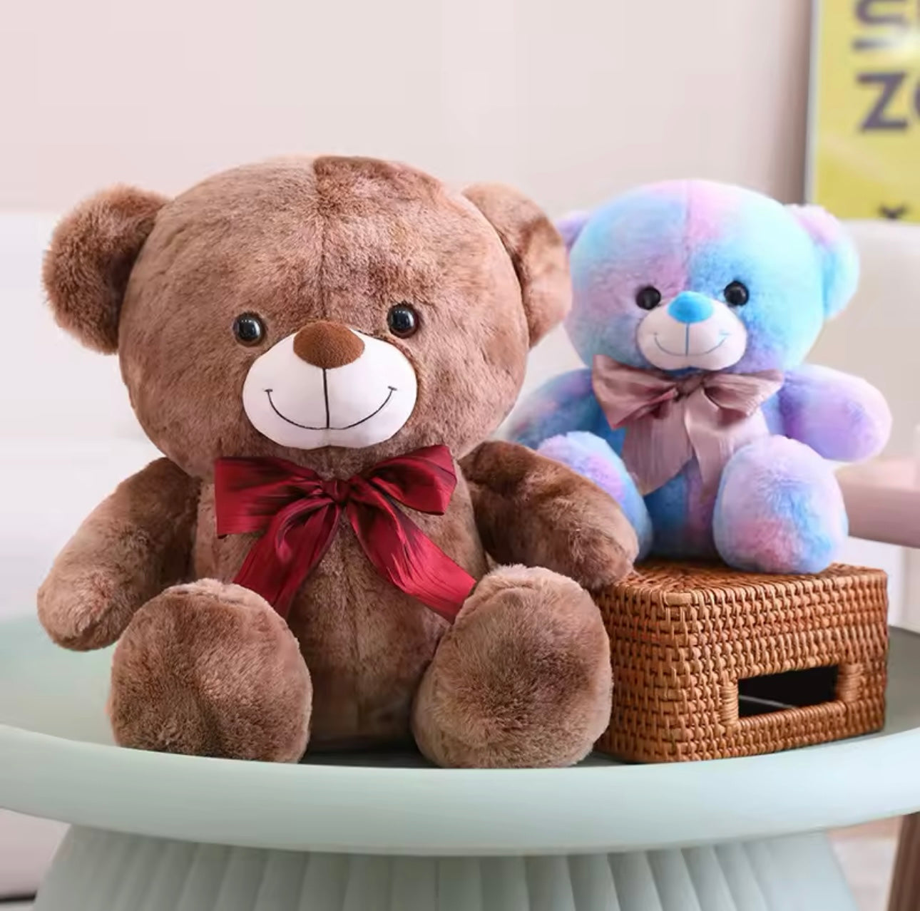 35cm Fantastic Rainbow Colorful Plush Teddy Bear Toy