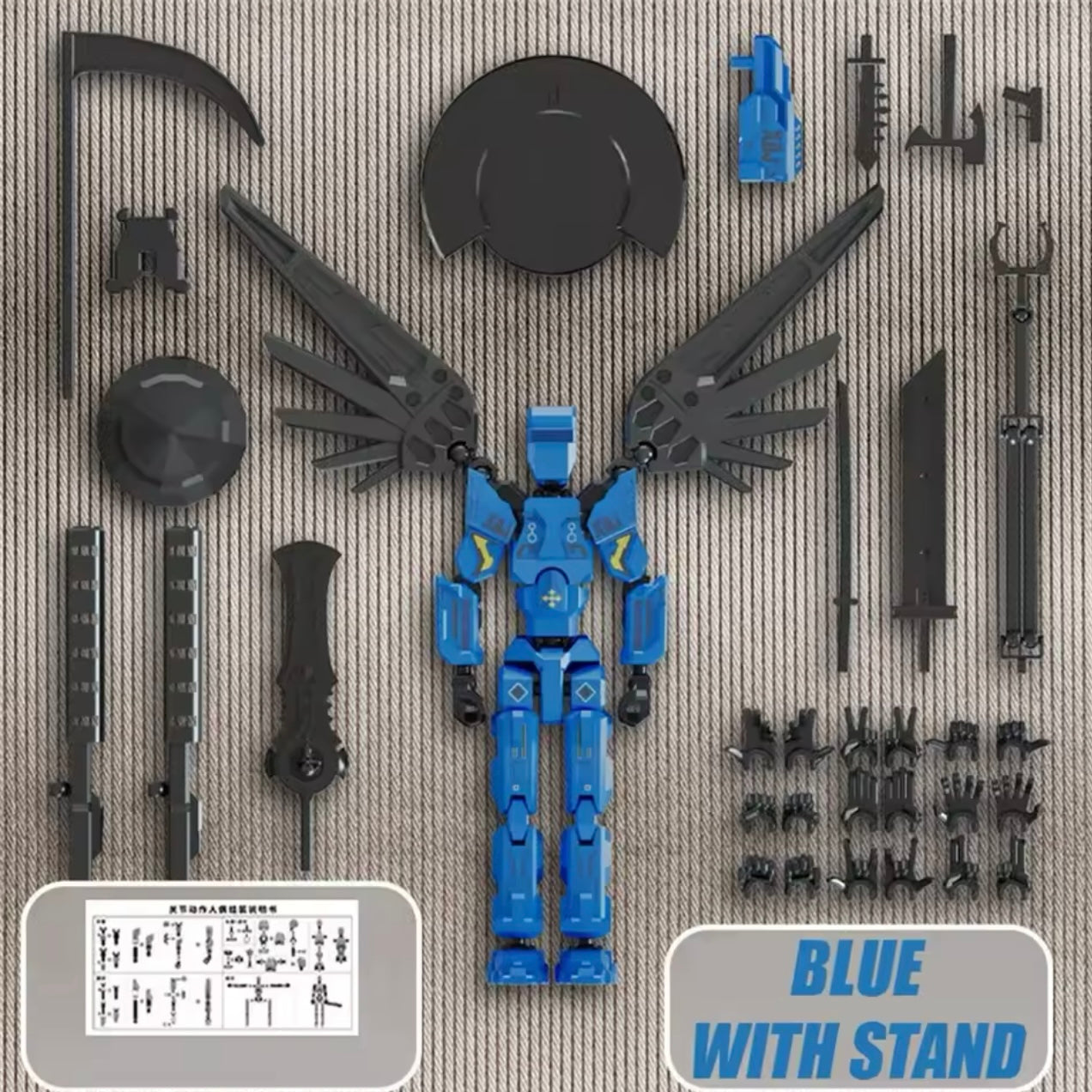 Titan 13 Multi-Jointed Action Figure - Highly Articulated Mech-Style Toy with Cold Weapons