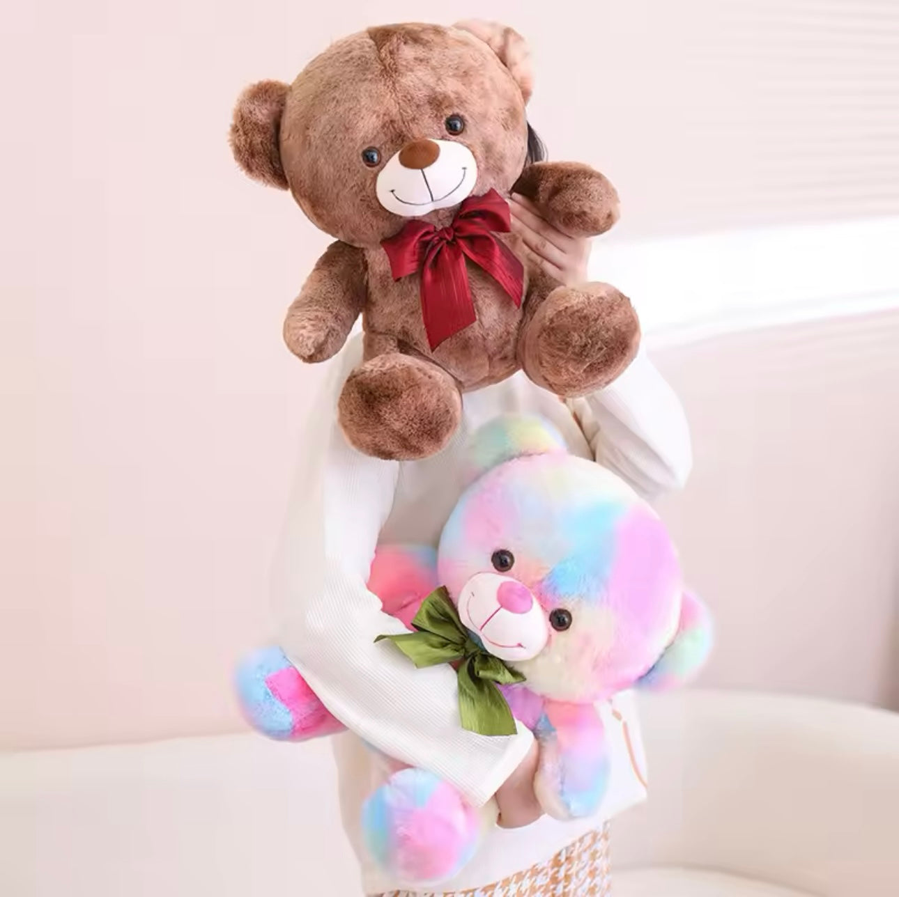 35cm Fantastic Rainbow Colorful Plush Teddy Bear Toy