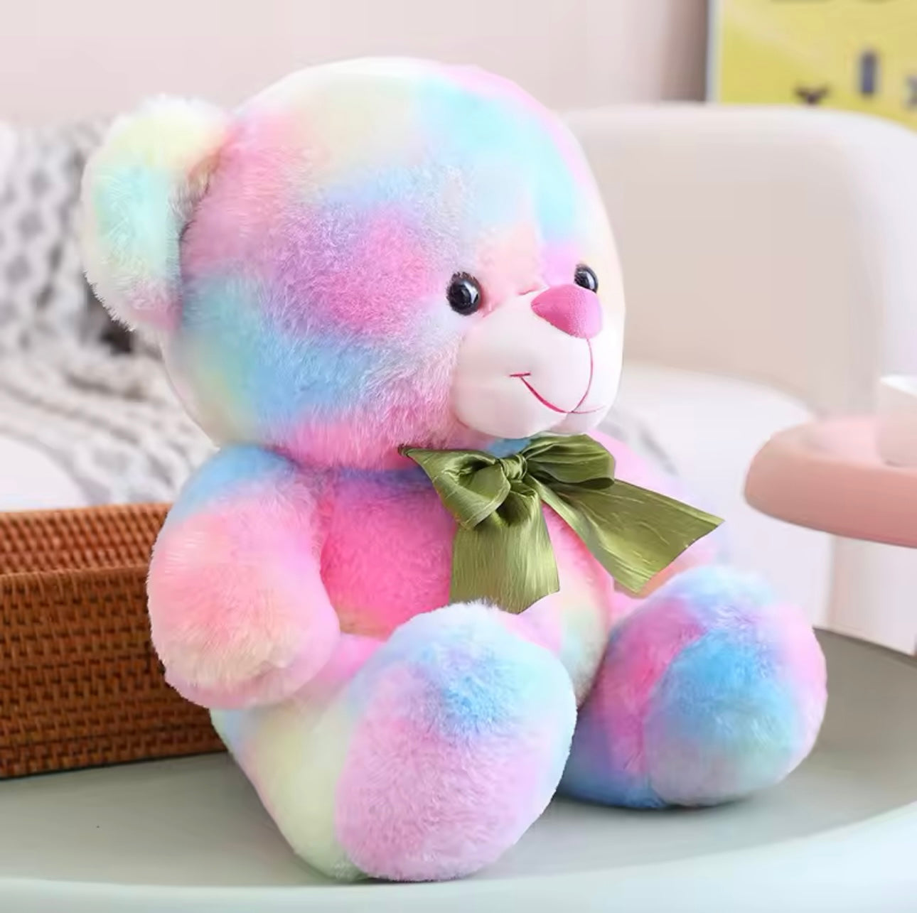 35cm Fantastic Rainbow Colorful Plush Teddy Bear Toy