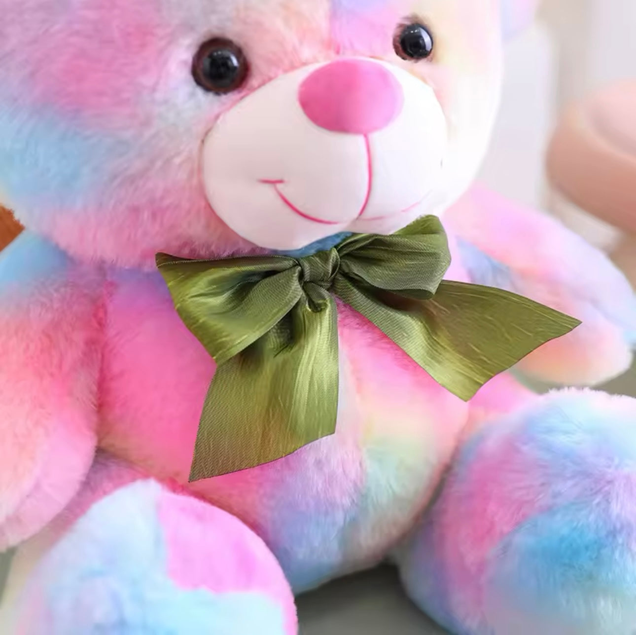 35cm Fantastic Rainbow Colorful Plush Teddy Bear Toy