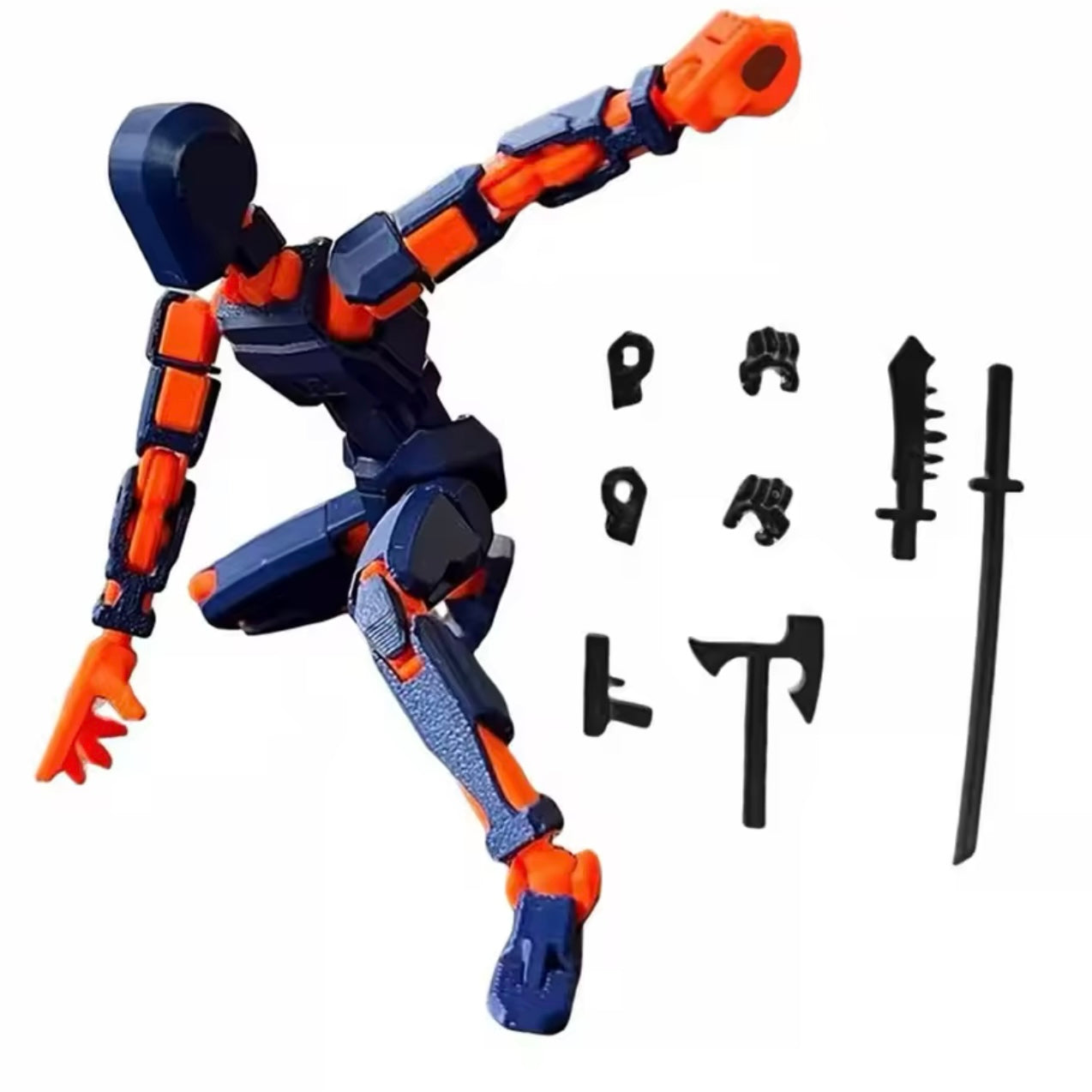 Titan 13: Multi-Jointed 3D Printed Action Figure - Customizable Model Kit