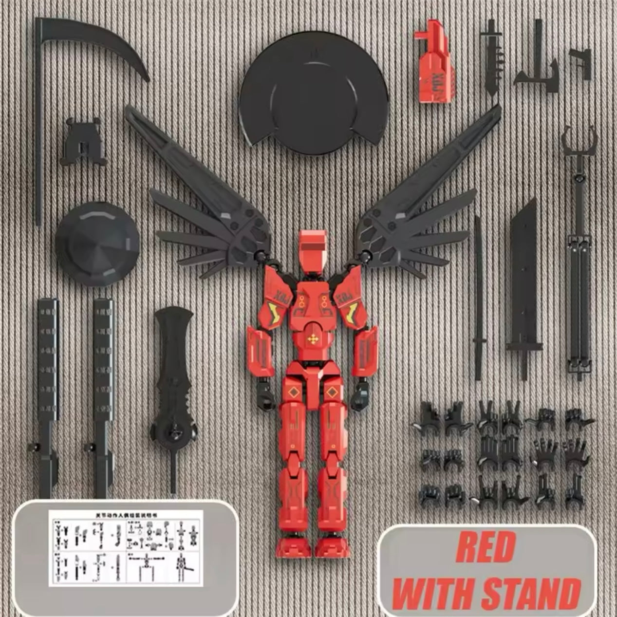 Titan 13 Multi-Jointed Action Figure - Highly Articulated Mech-Style Toy with Cold Weapons