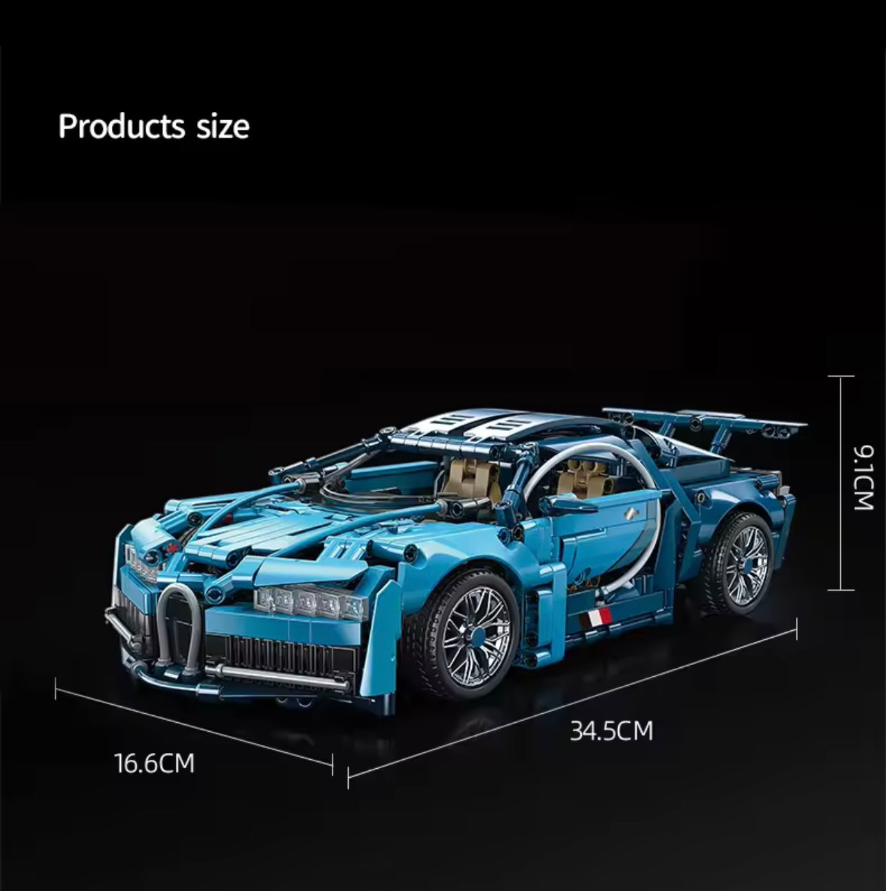 ToylinX 1:14 Supercar Building Block Toy Optional Power Group 14+ Technology Design Christmas Gift for Adults and Kids With Box