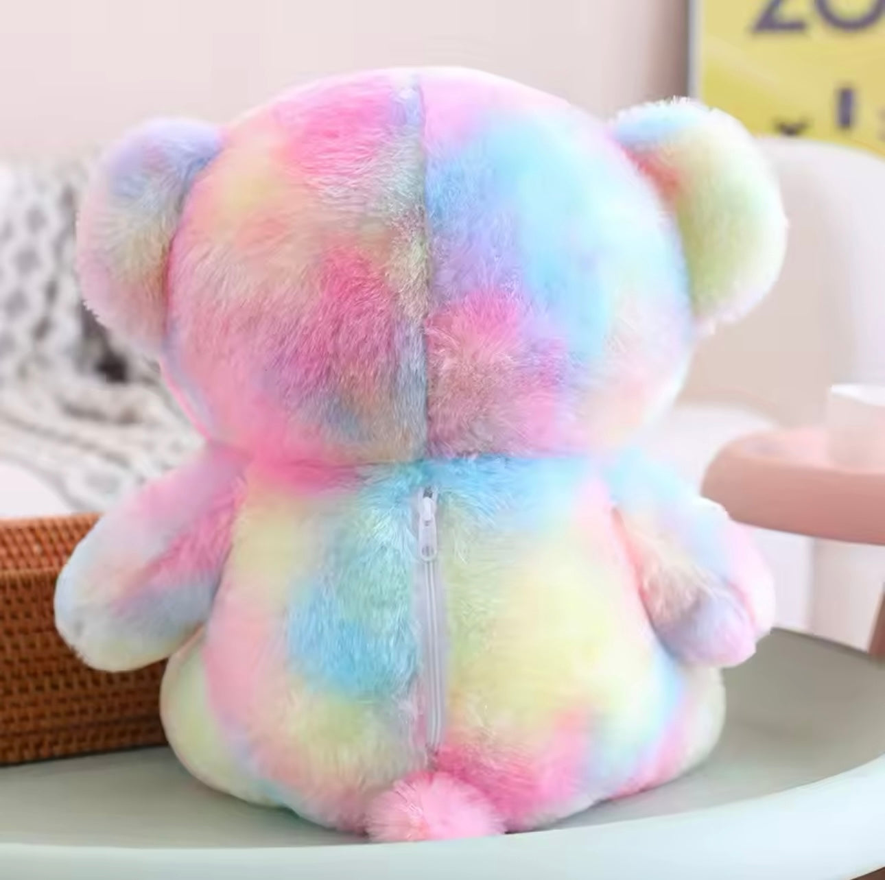 35cm Fantastic Rainbow Colorful Plush Teddy Bear Toy