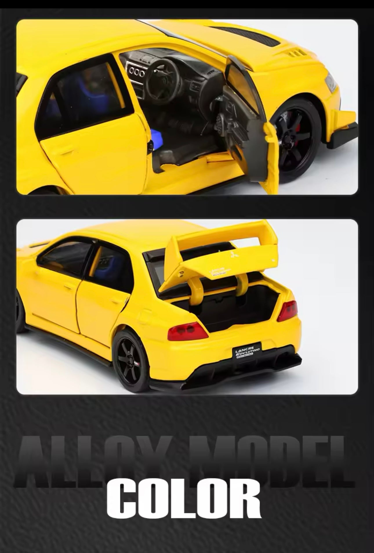 JDM 1:32 Mitsubishi Lancer Evolution IX - Super Racing Diecast Car Model, Metal Alloy Collectible