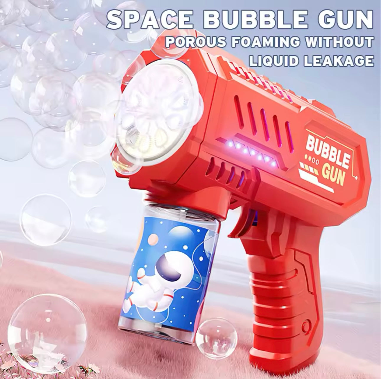 Automatic Space Bubble Gun - Outdoor Bubble Machine (No Solution)