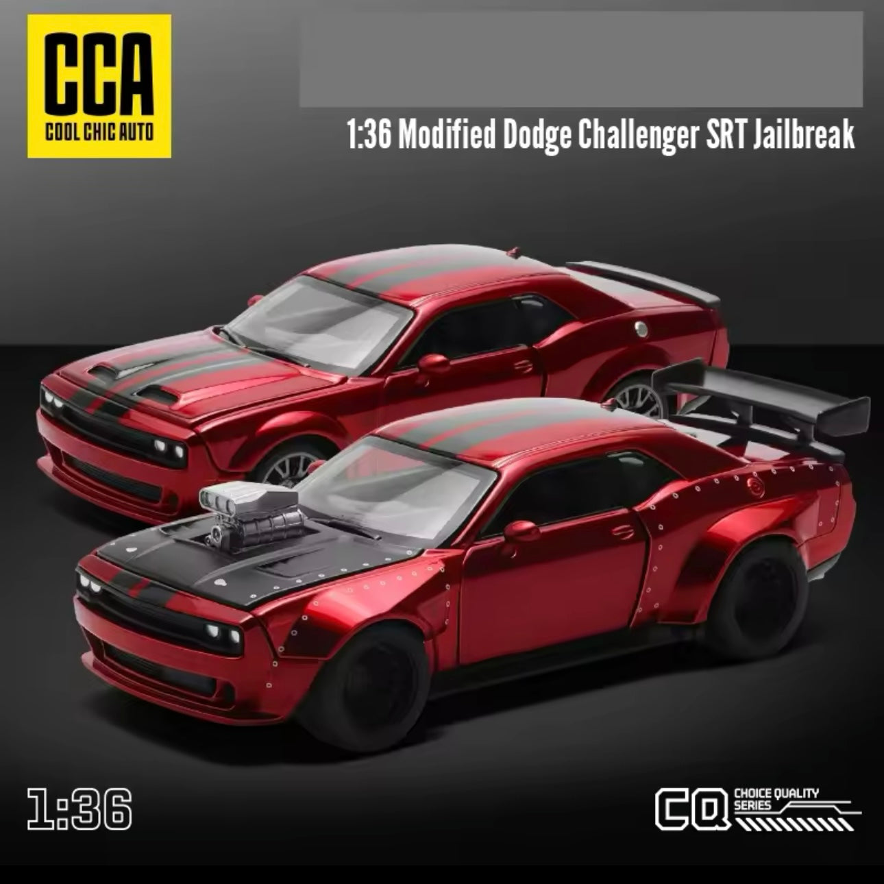 1:36 Dodge Challenger SRT Hellcat Jailbreak Diecast Model Car - Collector’s Gift