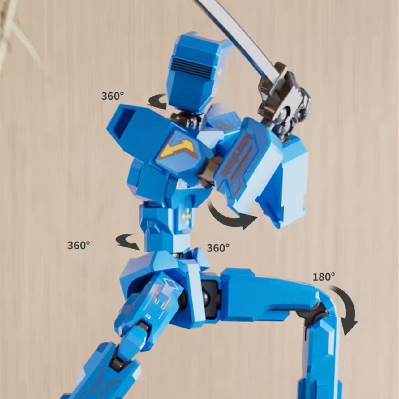 Titan 13 Multi-Jointed Action Figure - Highly Articulated Mech-Style Toy with Cold Weapons