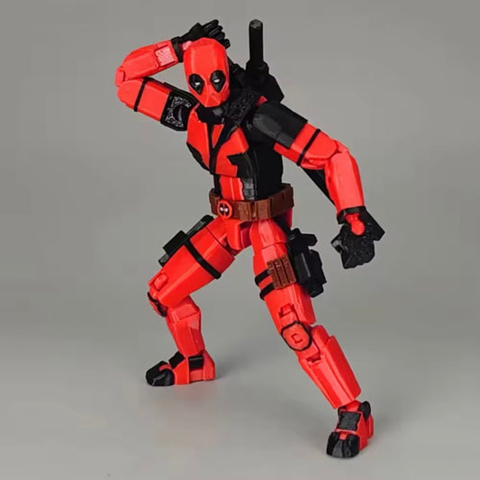 3D Printed Multi-Jointed Deadpool Action Figure – Marvel-Inspired Collectible Model (14CM)