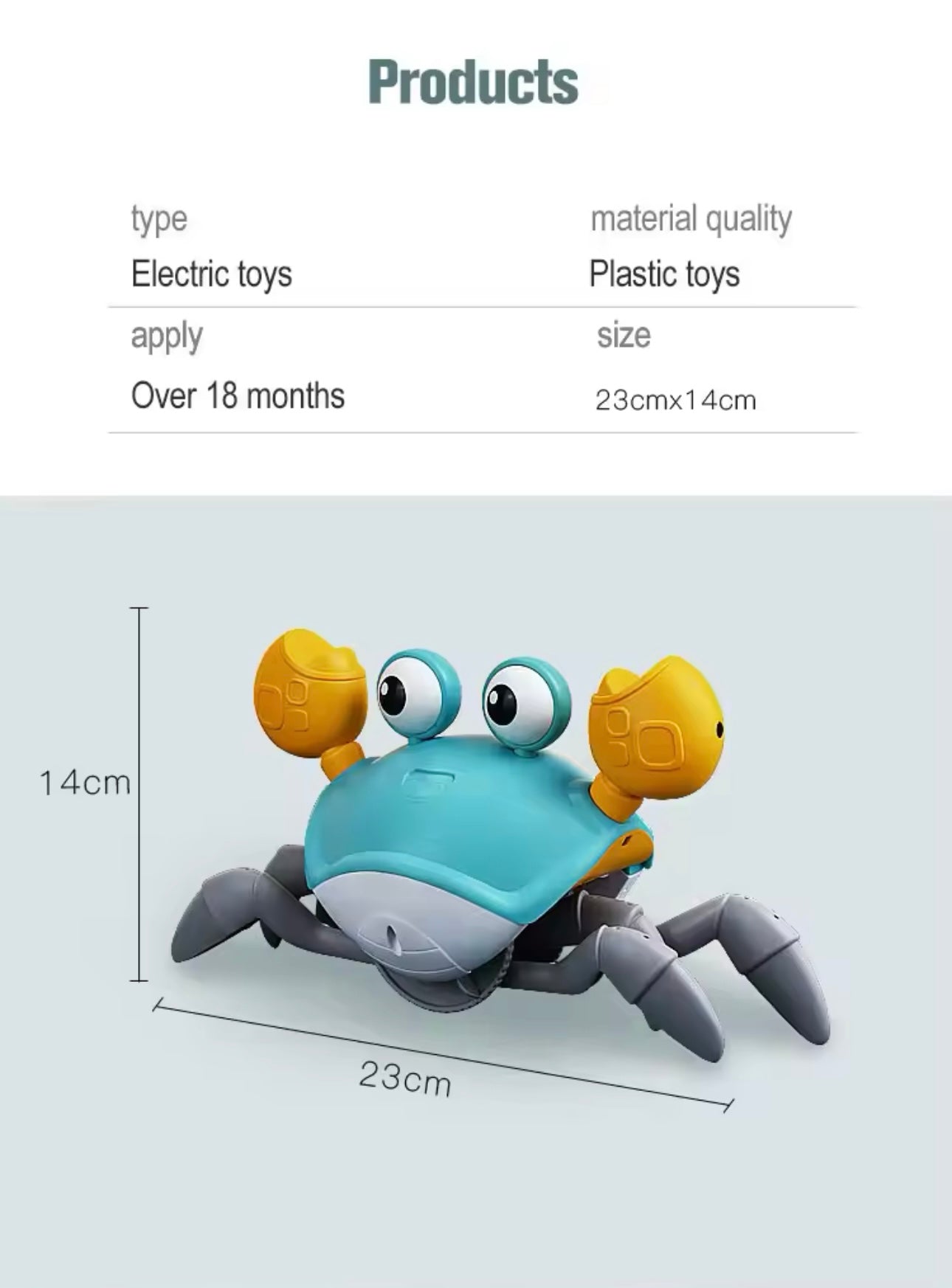 Interactive Dancing Crab Toy – Musical, Light-Up Crawling & Chase Fun for Babies and Toddlers