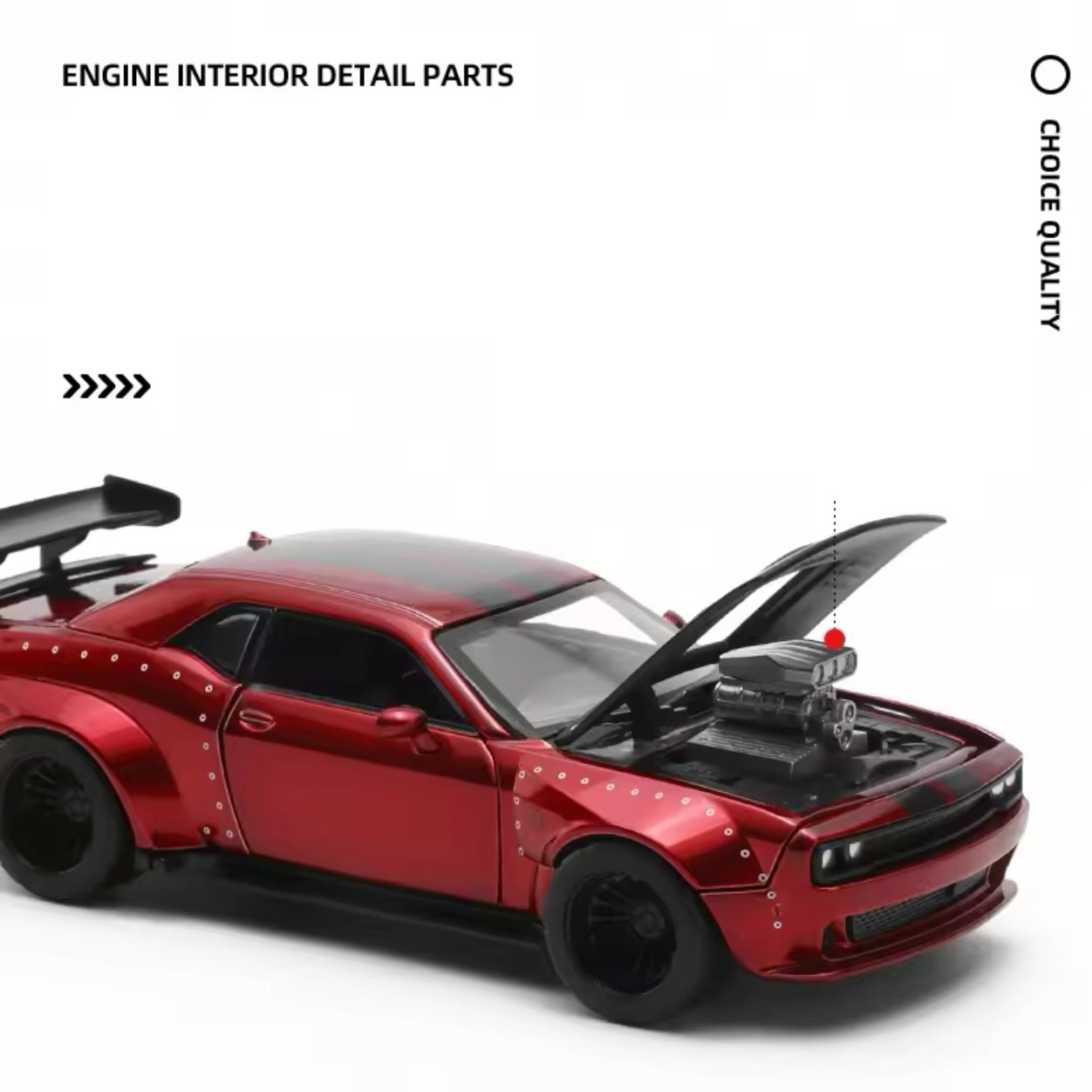 1:36 Dodge Challenger SRT Hellcat Jailbreak Diecast Model Car - Collector’s Gift