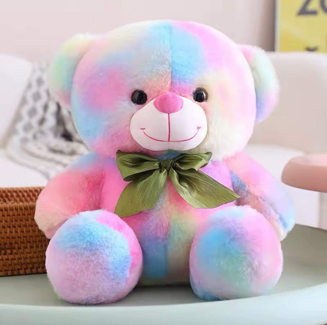 35cm Fantastic Rainbow Colorful Plush Teddy Bear Toy