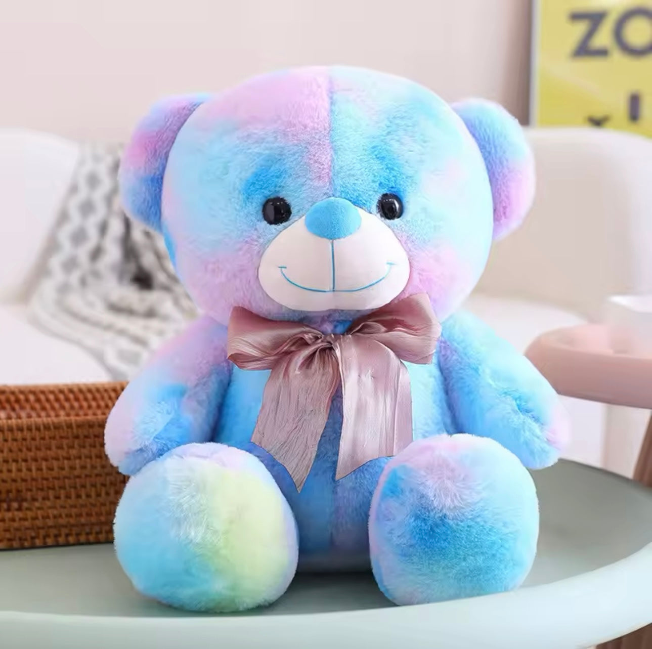 35cm Fantastic Rainbow Colorful Plush Teddy Bear Toy