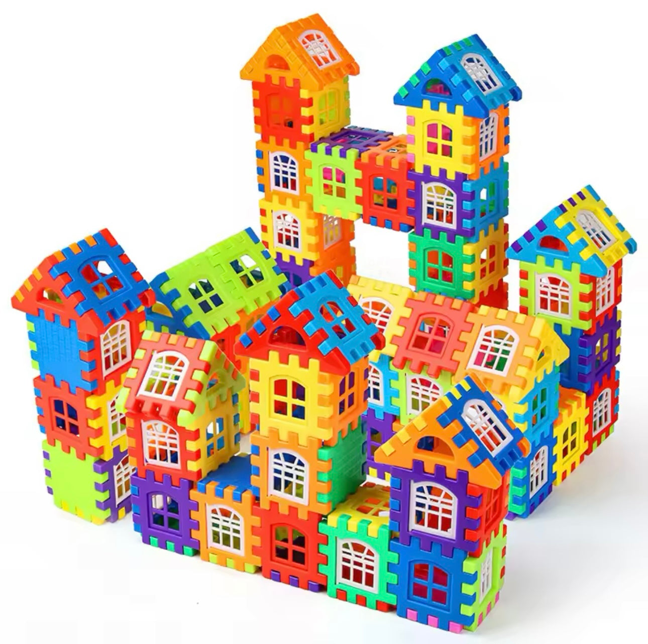 230PCS Children 3D Puzzle Game Cube Block Toys Design Build Own Building Blocks Children's Educational Toys