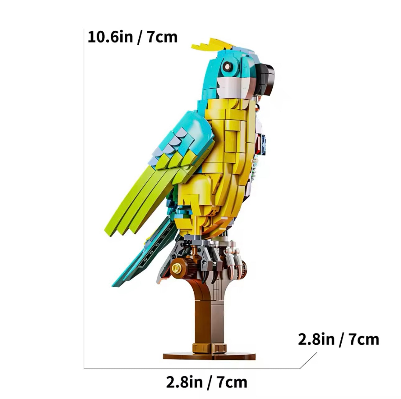 688-Piece Parrot Building Block Set - Compatible Animal Model Toy for Kids & Adults, Home & Office Decor Gift