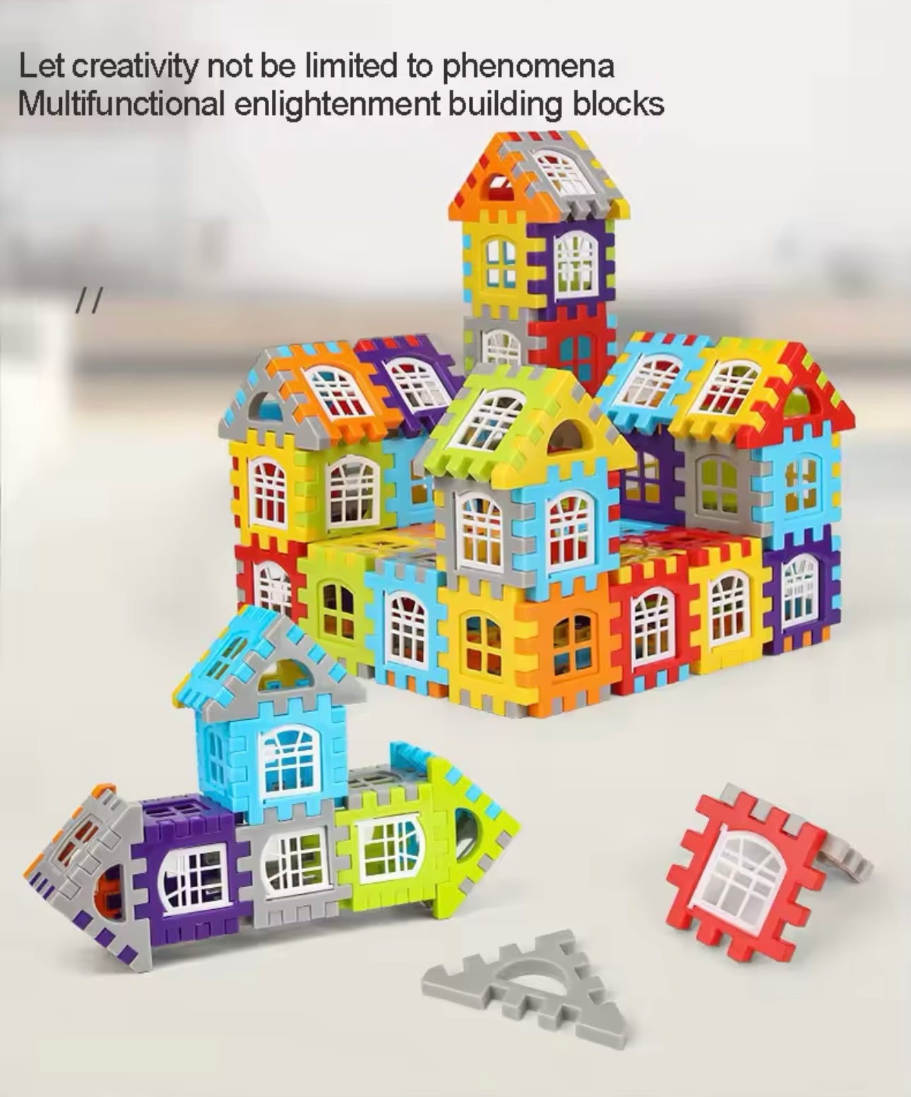 230PCS Children 3D Puzzle Game Cube Block Toys Design Build Own Building Blocks Children's Educational Toys