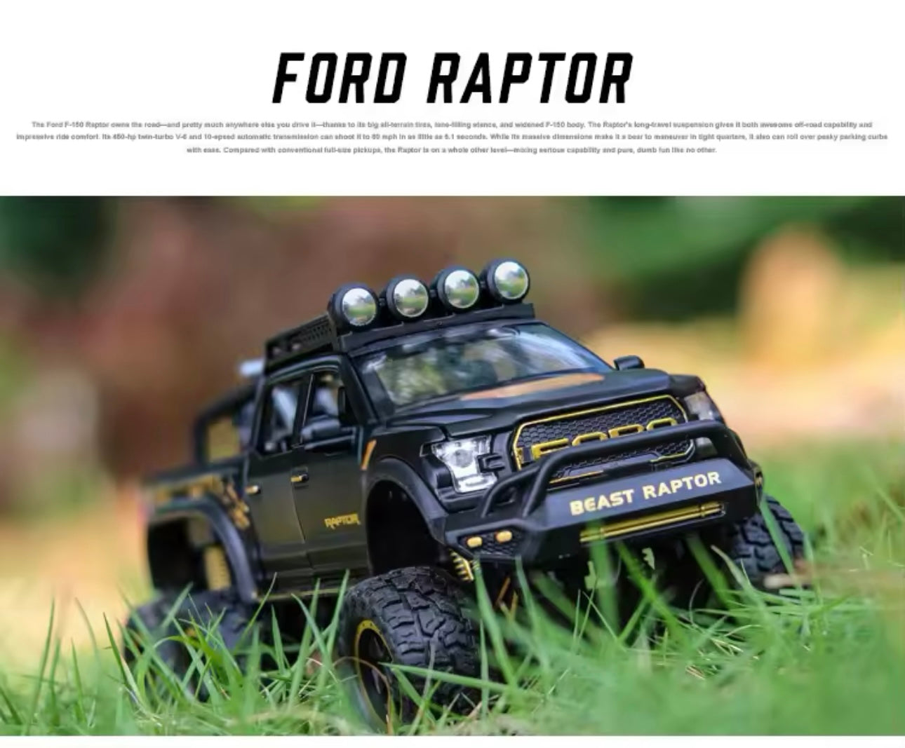 1:24 Ford F150  with Sound & Light - Perfect Gift for Boys