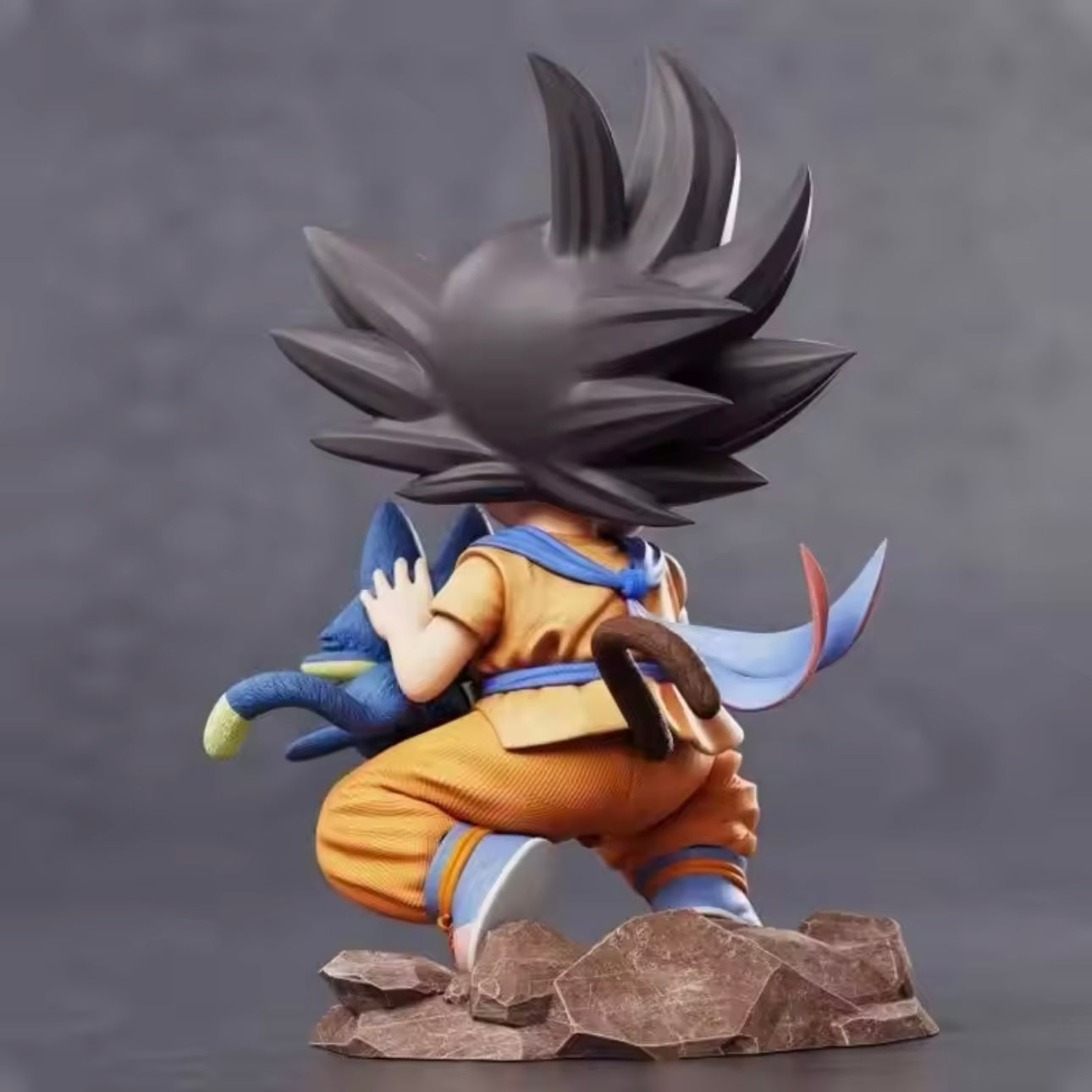 Dragon Ball 15cm Childhood Little Goku Hugs Puer Ya Mu Tea Little Follower Figures Statue Pvc Model Statue Collection Toys Gift