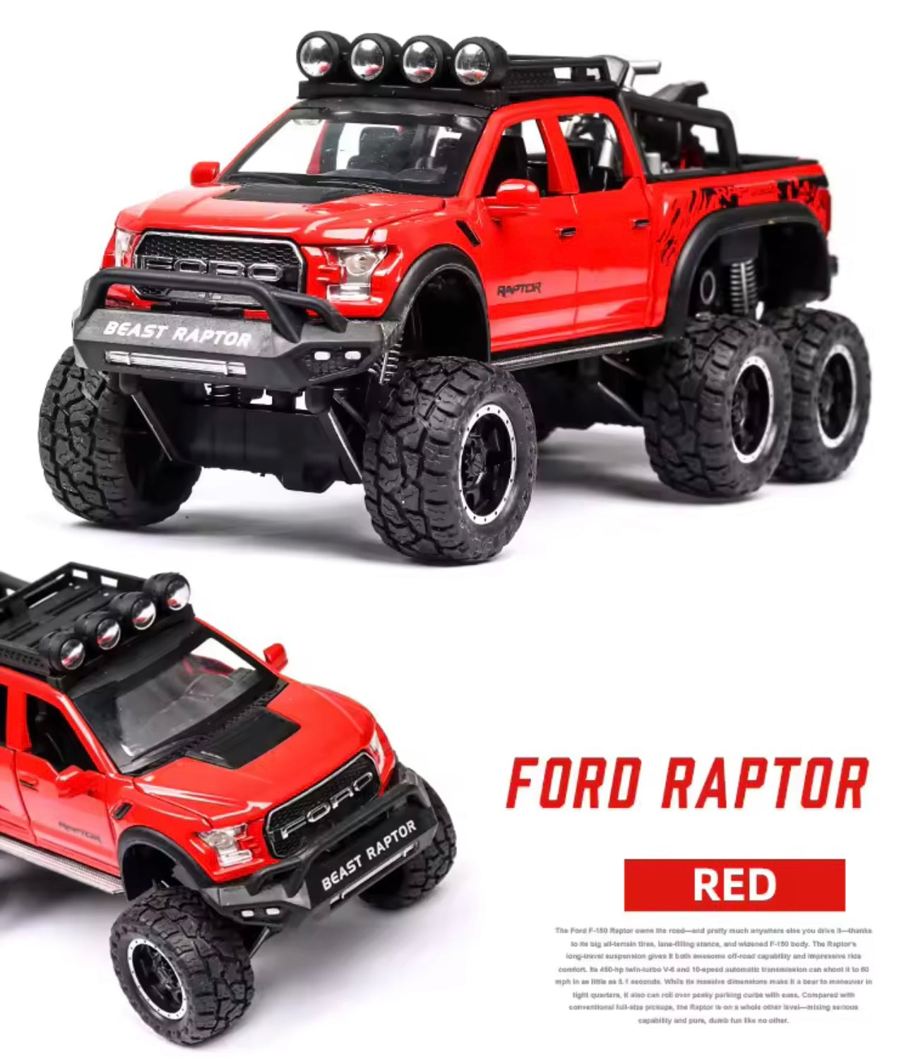 1:24 Ford F150  with Sound & Light - Perfect Gift for Boys